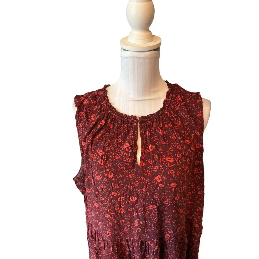 Old Navy Red & Orange Floral Sundress Size XL